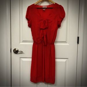 Max Studio Red Polka Dot Dress Size L